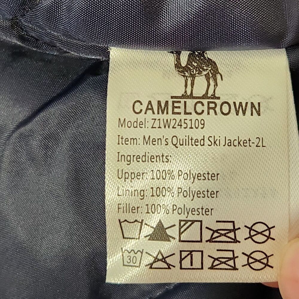 Camel Crown Mens ski Jacket Size XXL color Khaki Hooded Warm - Picture 8 of 16